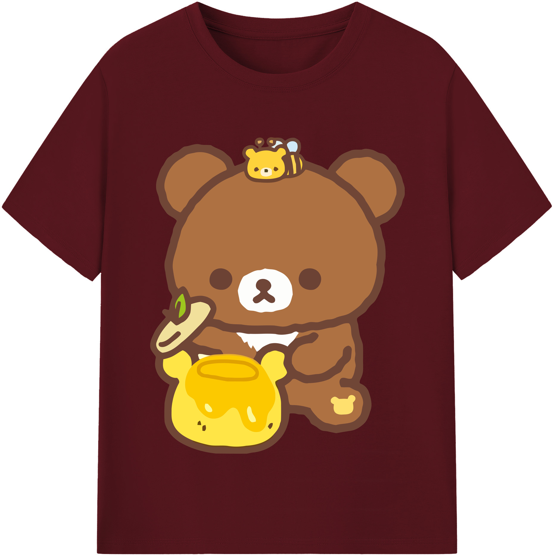 （画像用） リラックマ リラックマ キイロイトリ Rilakkuma Korilakkuma Kiiroitori 綿100％半袖Tシャツ（フロントプリント）